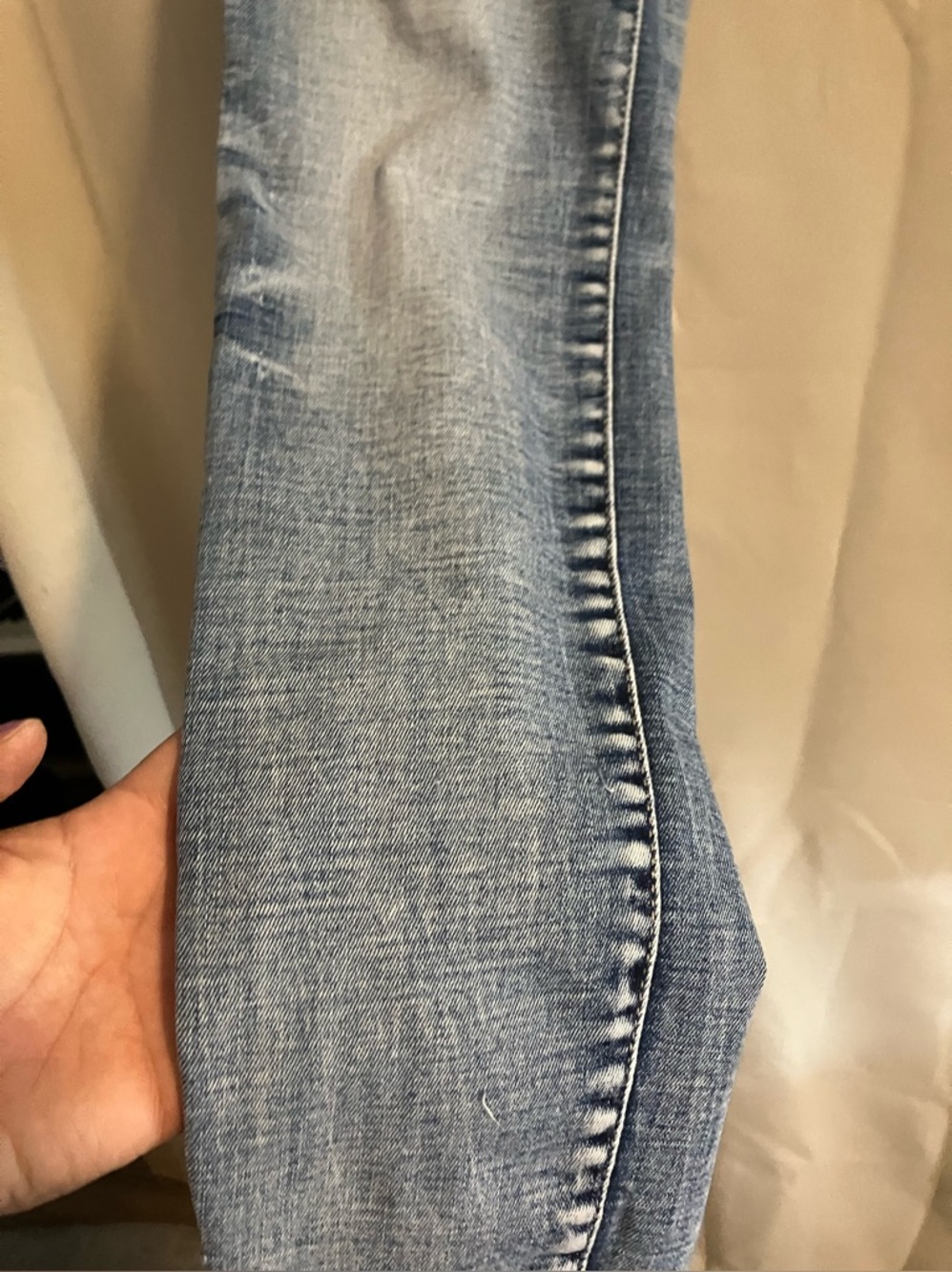 Buckle Black Light Blue Skinny Jeans with Brown Leather Belt - Picture 2 of 16